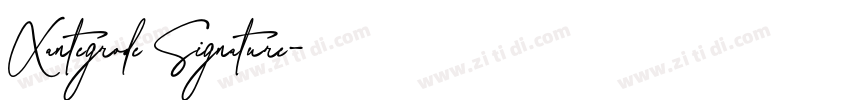 Xantegrode Signature字体转换
